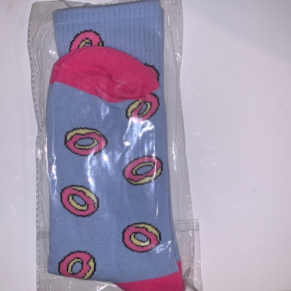 Women’s Blue and Pink Donut Socks - Picture 1 of 4